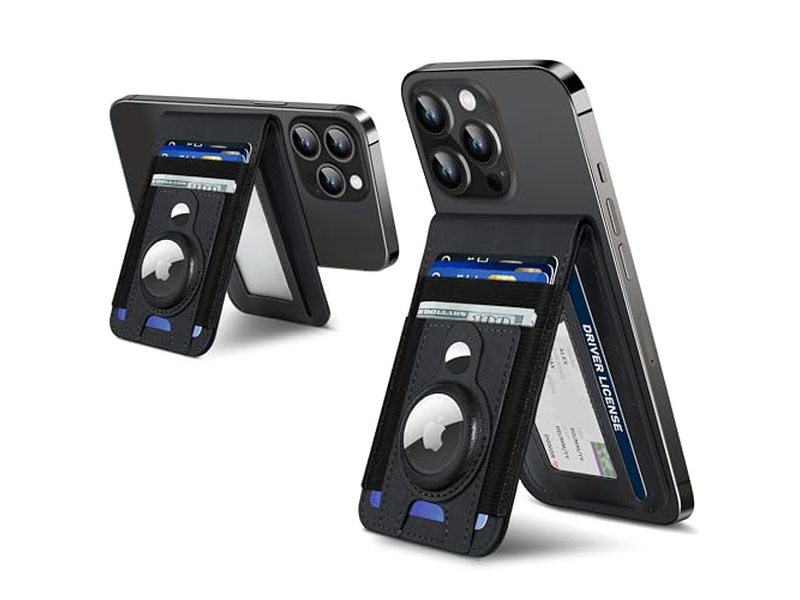 Magnetischer Geldbörsenständer mit Airtaghalter Id Fenster 4 Kartenfächer Rfi