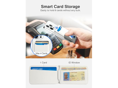 Magnetische Geldbörse mit Verstellbarem Telefonständer Rfid Blockierung Passt 6 Auto