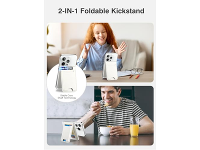 Magnetische Geldbörse mit Verstellbarem Telefonständer Rfid Blockierung Passt 6 Auto