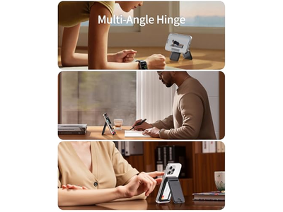 Magnetische Geldbörse mit Rfid Blockierung 5 Kartenhalter und Verstellbarem Ständer