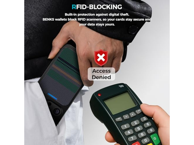 Magnetische Geldbörse mit Ständer Minimalistische Kartenhalter für iPhone Rfid Bl