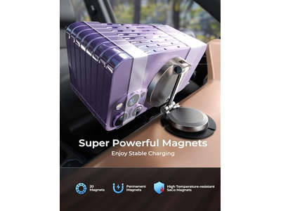 Magsafe Autohalterung Ladegerät, 15w Schnelles Laden Magnetisches Drahtloses Autoladegerät