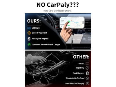 MagSafe Autohalterung Ladegerät 3 in 1 Kabelloses Autoladegerät
