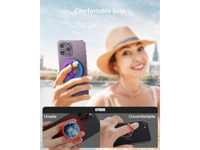 MagSafe Handygriff Magnetische Ringhalterung mit Verstellbarem Ständer Colorf