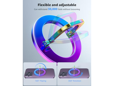 MagSafe Handygriff Magnetische Ringhalterung mit Verstellbarem Ständer Colorf