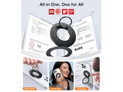 MagSafe Telefon Griffringhalter mit Kickstand Kompatibel mit iPhone