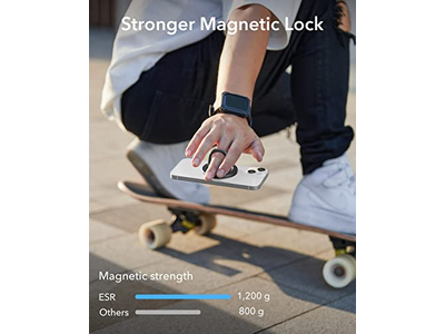 MagSafe Telefongriff mit Verstellbarem Ständer für Smartphones 2 Metallring