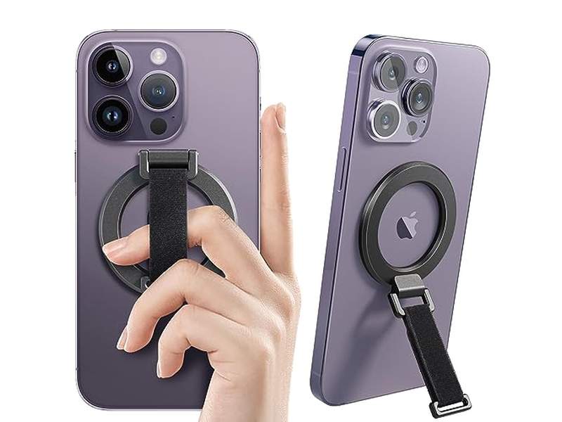 MagSafe Telefongriff mit Fingerriemen Abnehmbare Magnetische Ringhalterung