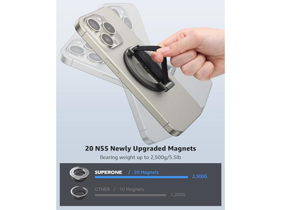 MagSafe Telefongriff mit Fingerriemen Abnehmbare MagSafe Ringhalterung