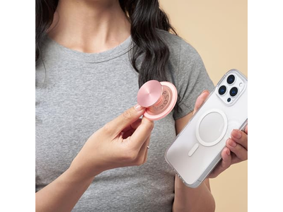 MagSafe Handygriff mit Kickstand und Wechselbarer Top Staubiger Rose