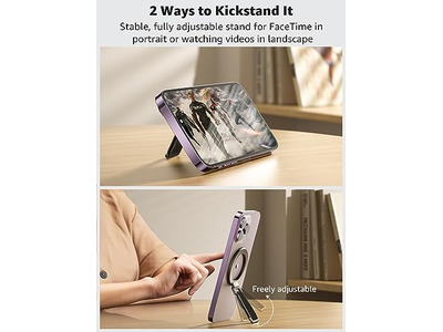 MagSafe Handygriff mit Abnehmbarem Magnetringhalter und Kickstand