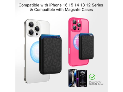 MagSafe Geldbörse Gepard Druck Muster Magnetkartenhalter für Telefone