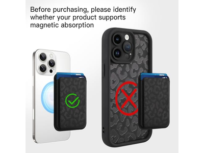 MagSafe Geldbörse Gepard Druck Muster Magnetkartenhalter für Telefone