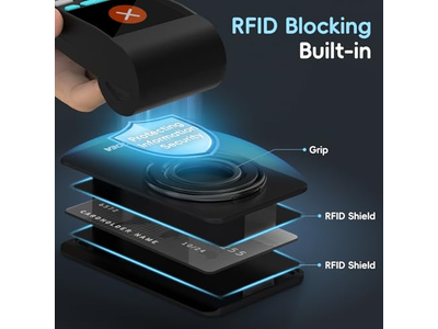 MagSafe Portemonnaie Magnetische Telefonkartenhalter Slim Hard Hülle Schwarz