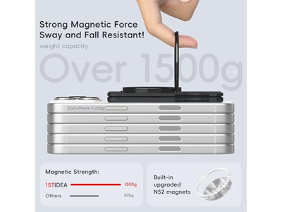 MagSafe Portemonnaie Magnetische Telefonkartenhalter Slim Hard Hülle Schwarz