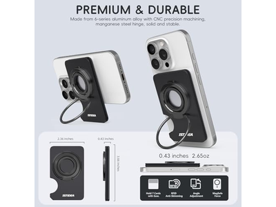 MagSafe Portemonnaie Magnetische Telefonkartenhalter Slim Hard Hülle Schwarz