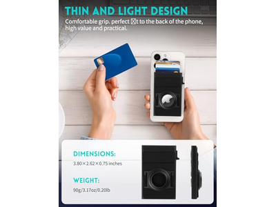 MagSafe Geldbörse mit Airtaghalter Slim Kreditkartenhalter mit Elasti