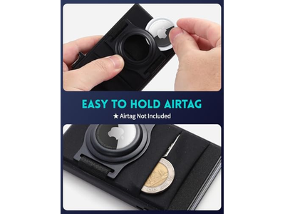 MagSafe Geldbörse mit Airtaghalter Slim Kreditkartenhalter mit Elasti