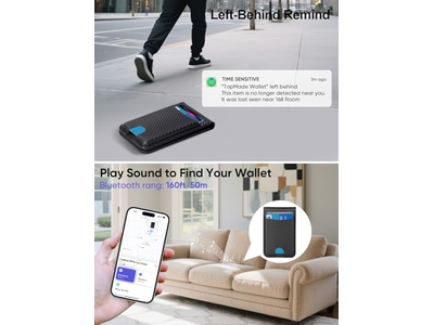 MagSafe Geldbörse mit Meinen Magnetkartenhalter Finden Verstellbarer Ständer 6