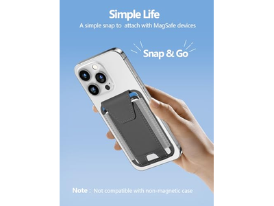 MagSafe Geldbörse mit Schutzklappe Magnetkartenhalter Rfid Blockierung