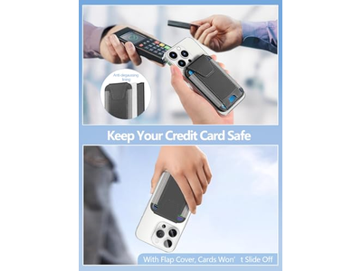 MagSafe Geldbörse mit Schutzklappe Magnetkartenhalter Rfid Blockierung