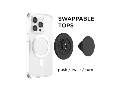 Telefongriff für MagSafe mit Kickstand und Magnetständer - Schwarz