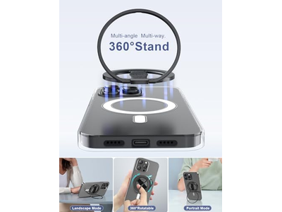 Telefongriffständer mit Fingerriemen und Magnetringhalter Kickstand