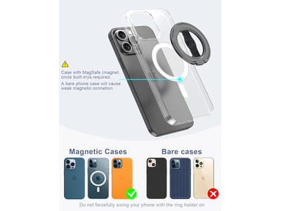 Telefongriffständer mit Fingerriemen und Magnetringhalter Kickstand