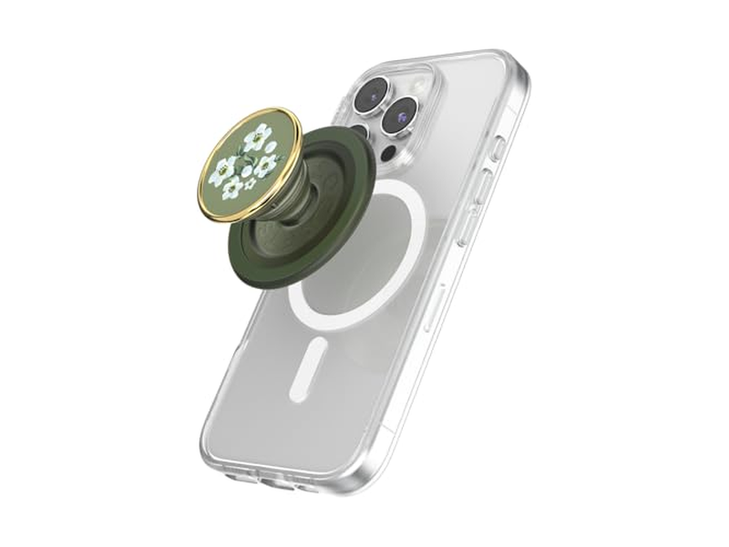 Telefongriff mit Kickstand Magnetische Ständer Swapable Top Grüne Blume