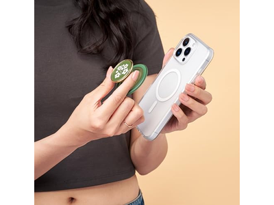 Telefongriff mit Kickstand Magnetische Ständer Swapable Top Grüne Blume