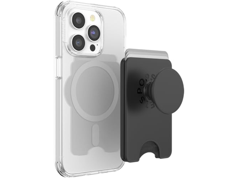 Telefontasche mit Ausdehnendem Griff und MagSafe Adapterring - Schwarz