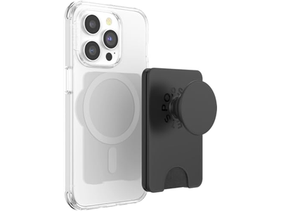 Telefontasche mit Ausdehnendem Griff und MagSafe Adapterring - Schwarz