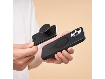 Telefontasche mit Ausdehnendem Griff und MagSafe Adapterring - Schwarz