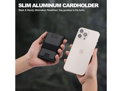 Slim Aluminium Kartenhalter Geldbörse Rfid Blockierung Hält 12plus Karten Plus