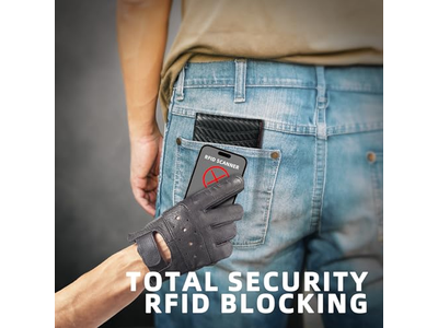 Schlanke Geldbörse für Männer mit 12 Kartenfächern Id Fenster und Geldclip