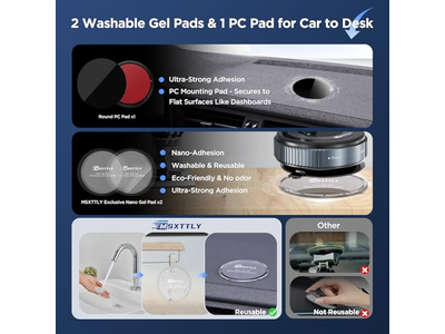 Saugnapf Telefonhalterung mit Waschbaren Nano Gel Pads