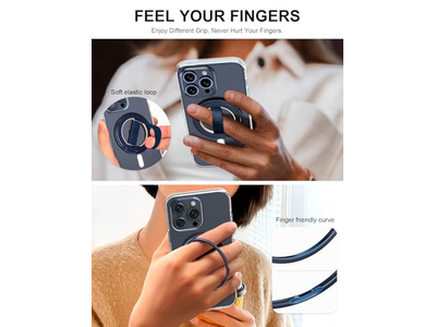 Ultra Telefongriffständer mit Auswechselbarer Elastischer Fingerschleife und Magnet