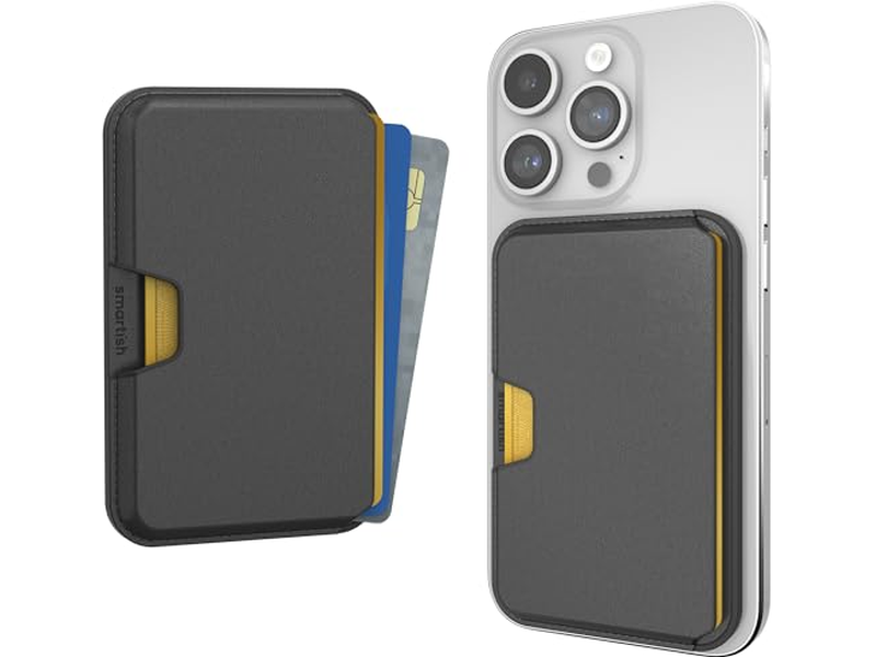 Veganes Leder Schlank Abnehmbare Magnetkartenhalterung für MagSafe-Handys